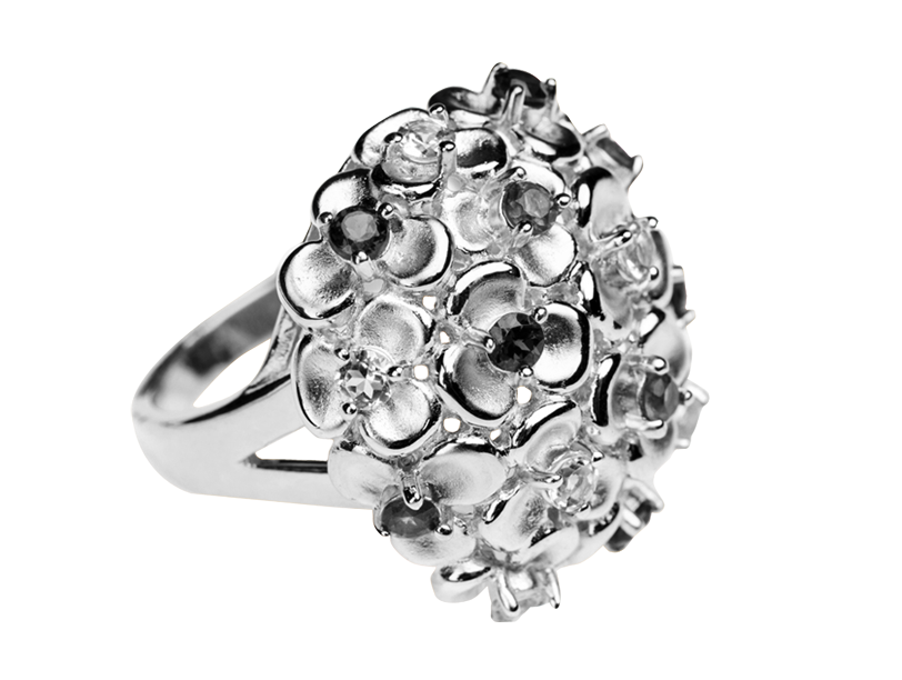 gold flowers ring